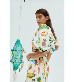 Alemais Samaki Puff Sleeve Midi Dress Multi Size 6 for rent on The Volte - image 3