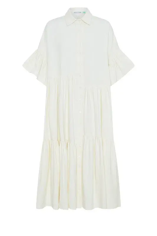 Bohemian Traders Genoa Midi Dress in Cream Size AU 12 for rent on The Volte - main image