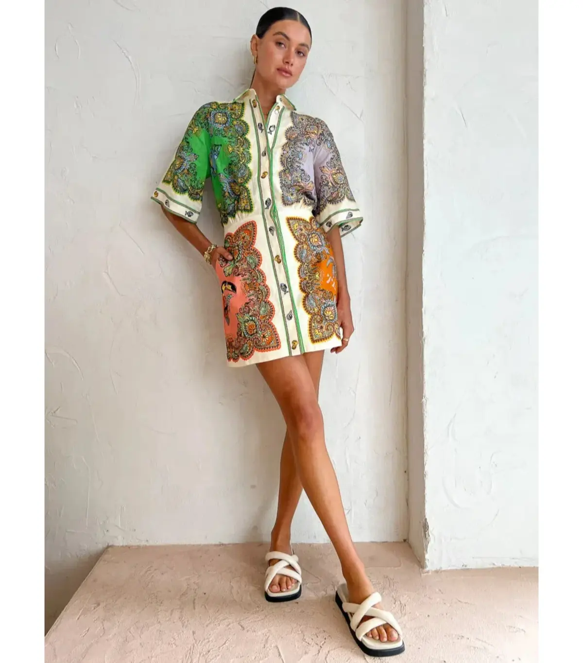 Alemais Trippy Troppo Mini Dress Multi Size AU 8 - Image 1
