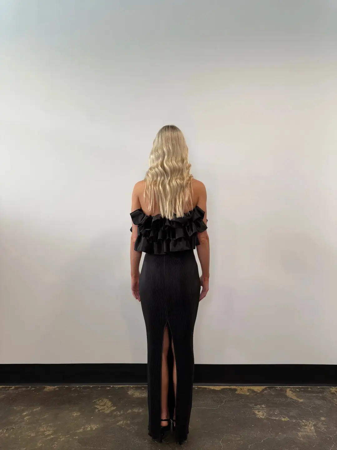 Lidee Woman Paris Tube Dress Noir Maxi Black Size AU 10 for rent on The Volte - main image