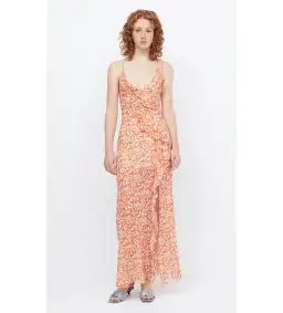 Bec & Bridge Firefly Frill Maxi Dress Fiesta Floral Size AU 8
