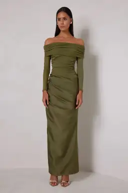 ELLE ZEITOUNE AMY OLIVE MAXI / GREEN / SIZE 8 for rent on The Volte - image 1