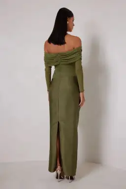 ELLE ZEITOUNE AMY OLIVE MAXI / GREEN / SIZE 8 for rent on The Volte - image 2