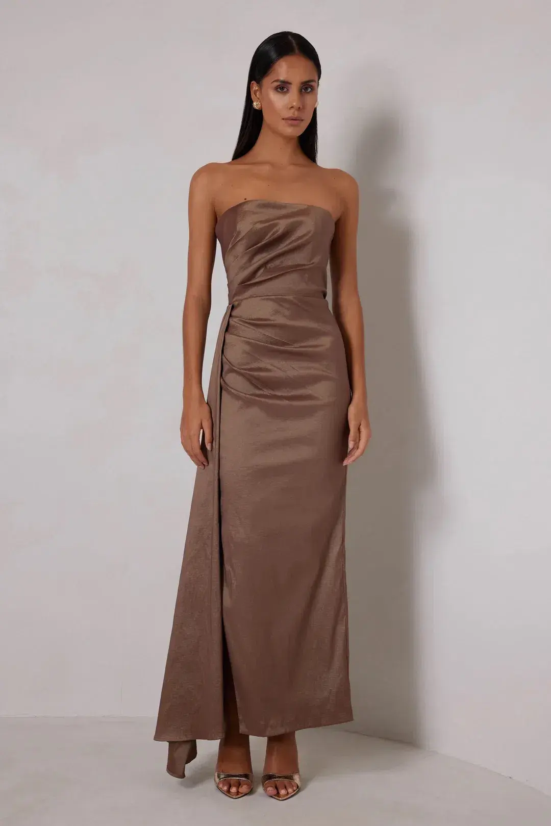 Elle Zeitoune Paulina Maxi Dress Cocoa Size 12 - Image 1