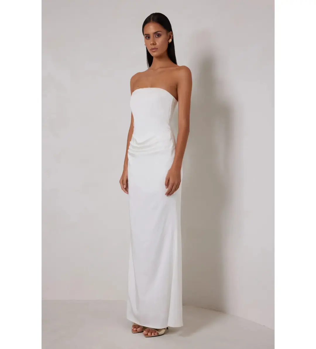 Elle Zeitoune Annie Maxi Dress White Size 8 for rent on The Volte - main image