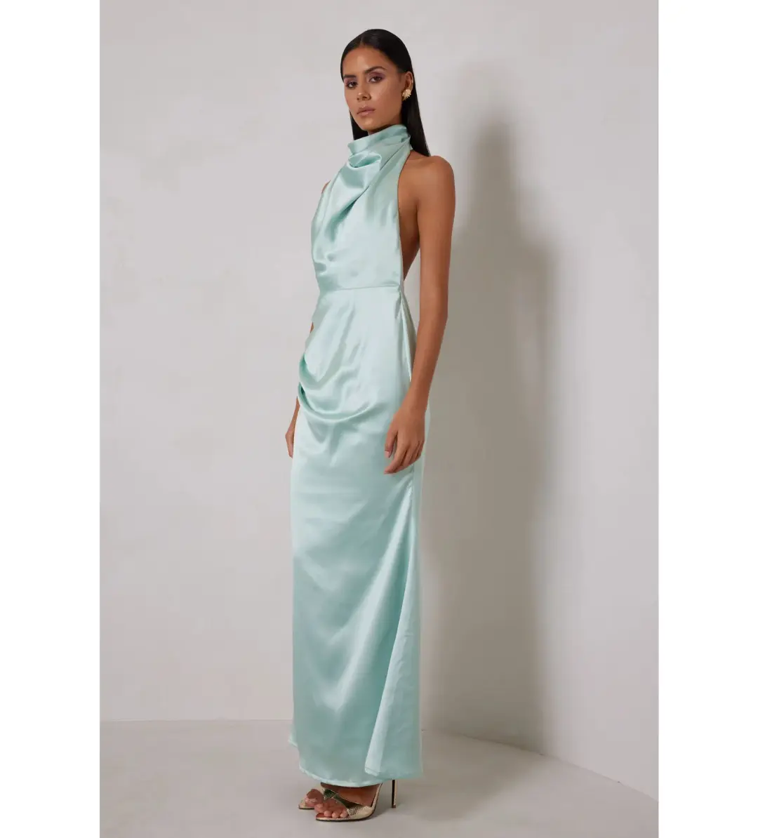 Elle Zeitoune Yvette Maxi Dress Spearmint Size 10 for rent on The Volte - main image