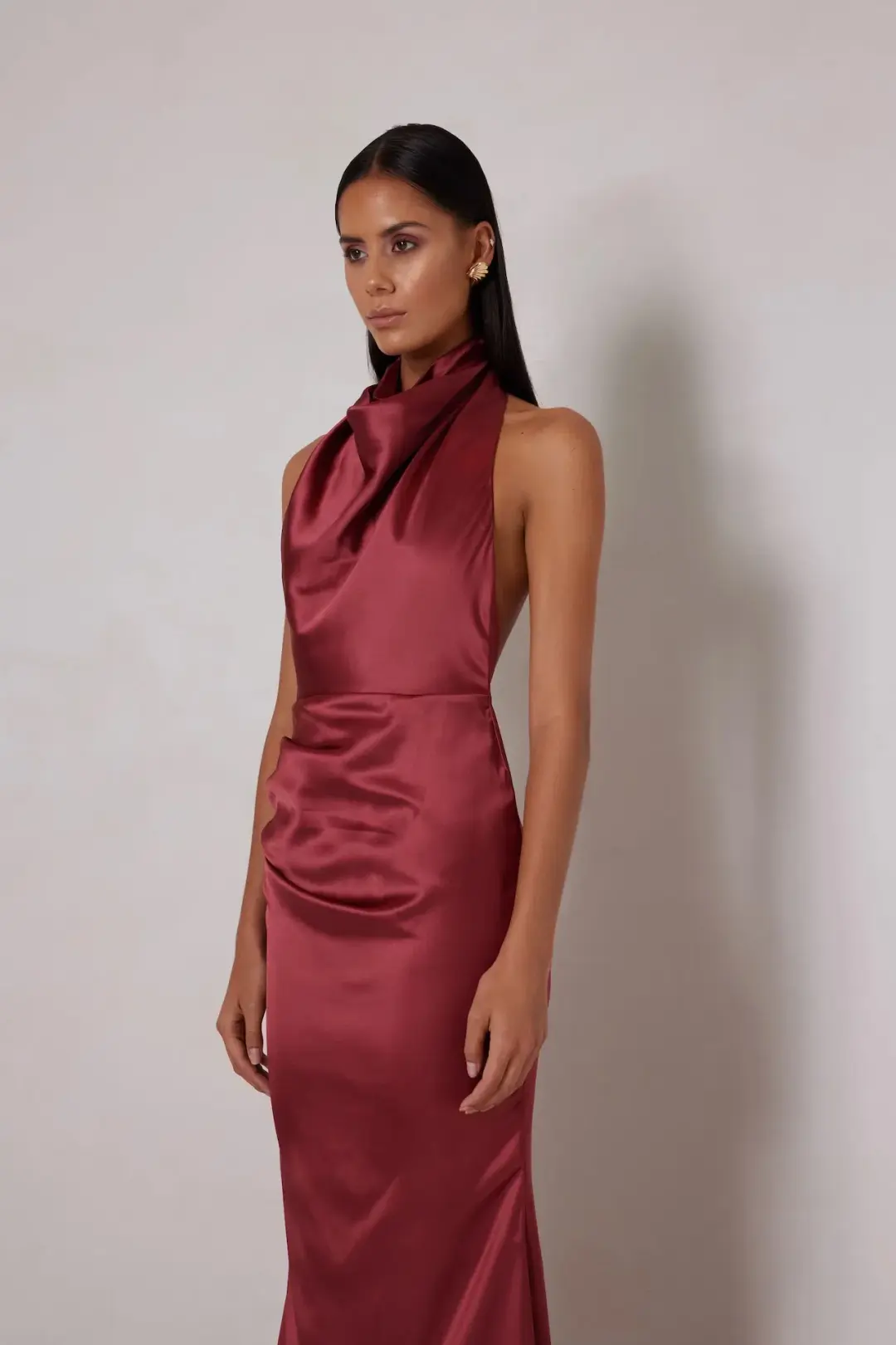 Elle Zeitoune Yvette Maxi Dress in Rust Size 8 for rent on The Volte - main image