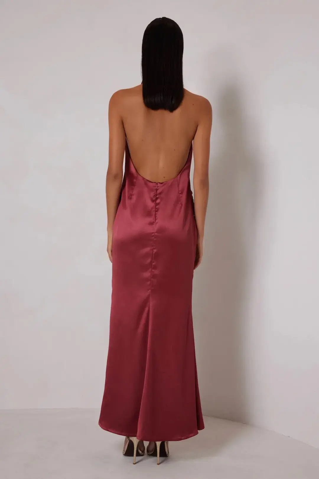 Elle Zeitoune Yvette Maxi Dress in Rust Size 8 for rent on The Volte - main image