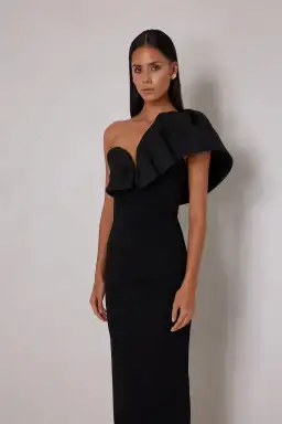 ELLE ZEITOUNE SHARLEENE MIDI / BLACK / SIZE 6 for rent on The Volte - image 3