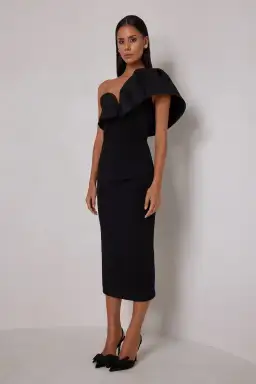 ELLE ZEITOUNE SHARLEENE MIDI / BLACK / SIZE 6 for rent on The Volte - image 1