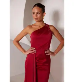 Elle Zeitoune Rhea Maxi Gown in Wine Size AU 14 for rent on The Volte - image 6