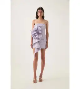 Aje Potion Spiral Mini Dress in Lilac Size L / AU 12