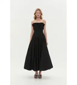 Aje Ivy Bubble Hem Gown Black Size AU 10