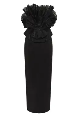 Aje Kira Midi Dress Black Size AU 10 for rent on The Volte - image 7