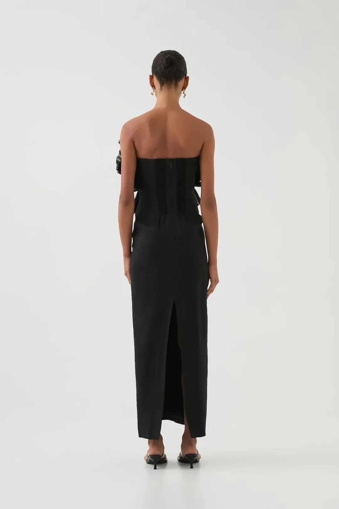 Aje Kira Midi Dress Black Size AU 10 for rent on The Volte - main image