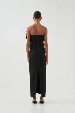 Aje Kira Midi Dress Black Size AU 10 for rent on The Volte - image 2