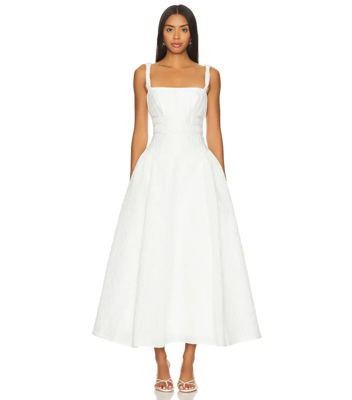 Rachel Gilbert Sophie Strap Midi Dress White Size AU 10 - Image 1