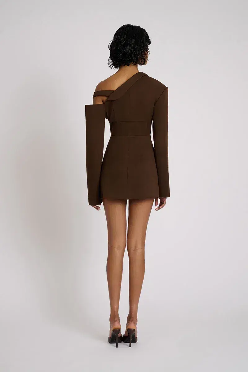 Eliya The Label Ayla Blazer MIni Dress in Brown Size S / AU 8 for rent on The Volte - main image
