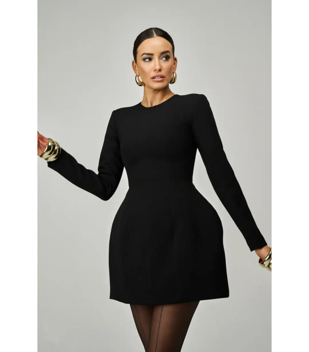 Lillian Khallouf Elle Mini Dress Black Size AU 12 for rent on The Volte - main image