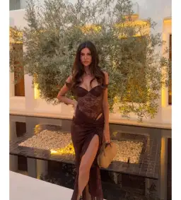 Natalie Rolt Aubrey Dress in Espresso Size AU6 for rent on The Volte - image 1