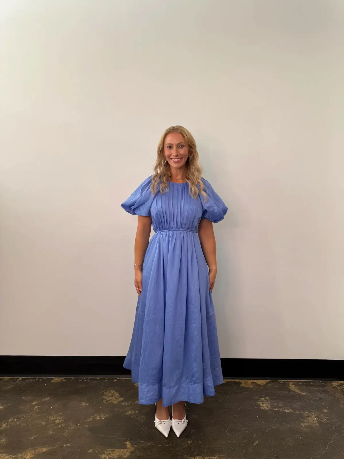 Aje Alma Midi Dress Blue Size 12 - Image 1