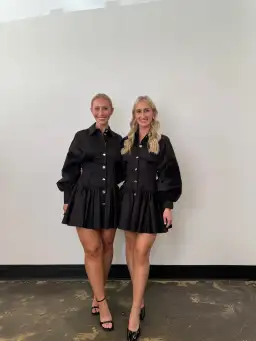 Aje Alexa Long Sleeve Mini Dress / Black / Size 6 for rent on The Volte - image 3