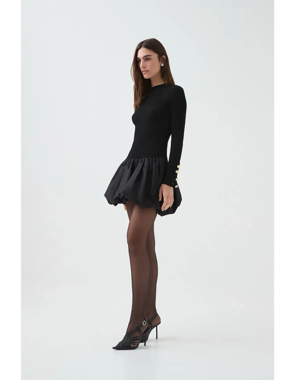 Aje Moonlight Knit Mini Dress Black Size AU 8 - Image 1