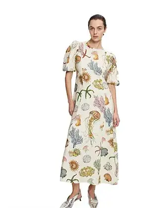 Alemais Sea Midi Dress Size 8 for rent on The Volte - main image