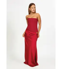 Hntr The Label Huxley Gown Maxi Dress In Wine Size AU 8 for rent on The Volte - image 2