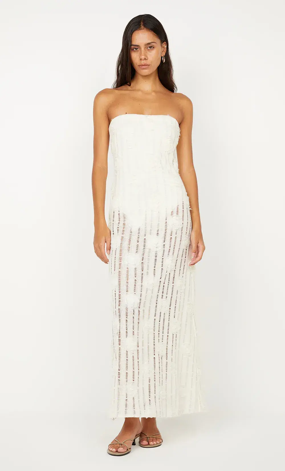 Bec and Bridge Amelie Strapless Dress in Ivory Size 6 for rent on The Volte - main image