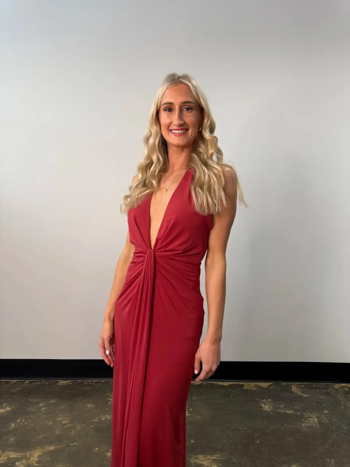 BEC & BRIDGE SUSIE PLUNGE MAXI / RED / SIZE 8 - Image 1