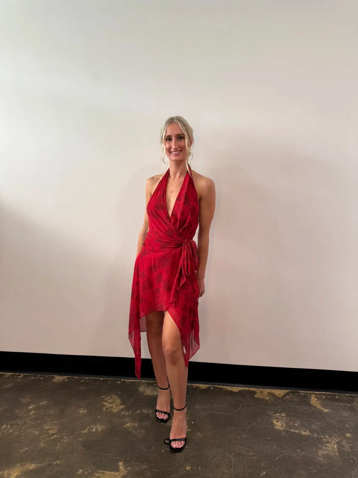 Bec and Bridge Ruby Wrap Midi Dress in Cherry Floral Size AU6 - Image 1