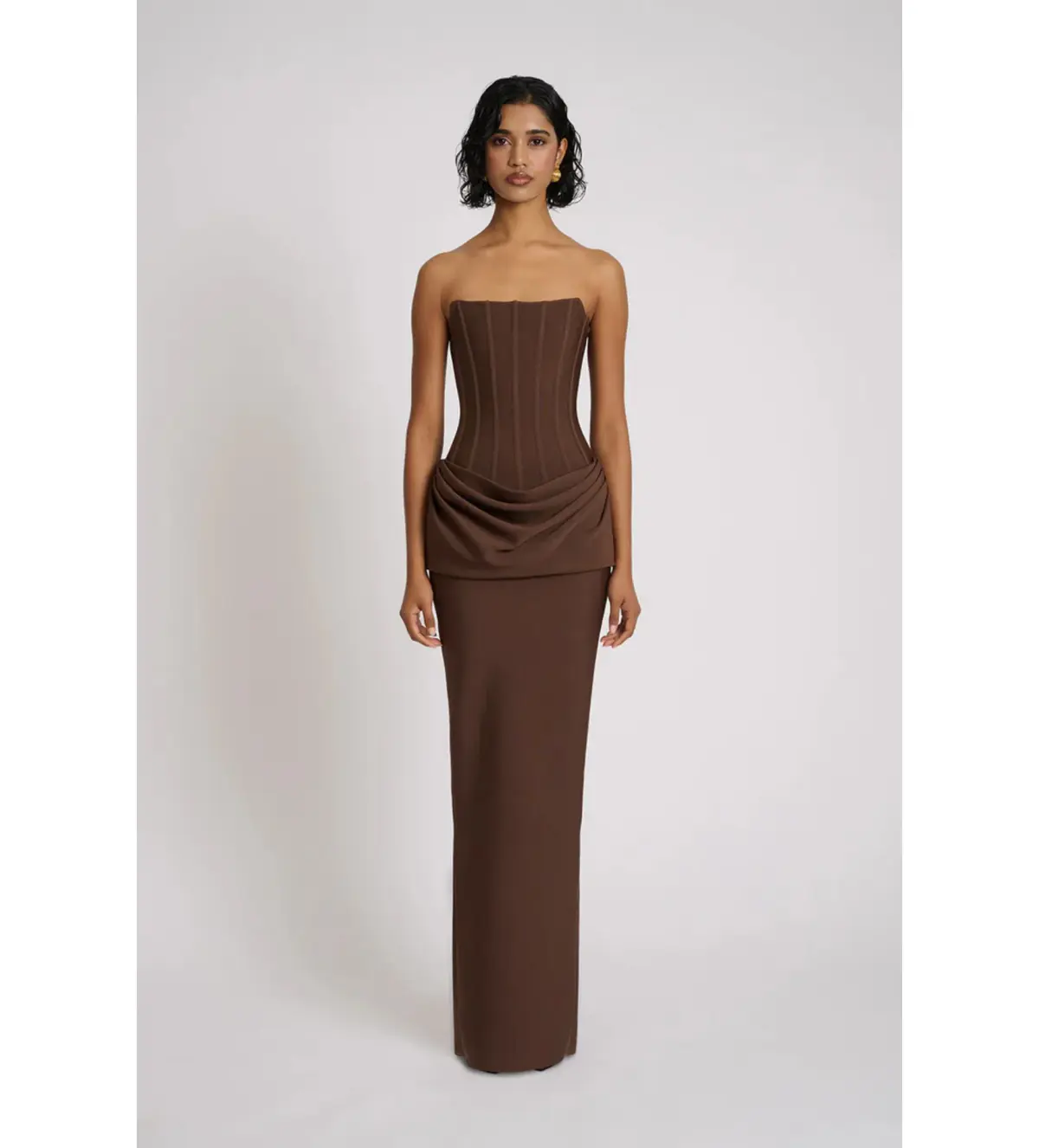 Eliya the Label Hilda Gown in Chocolate Size XL / AU 14 - Image 1