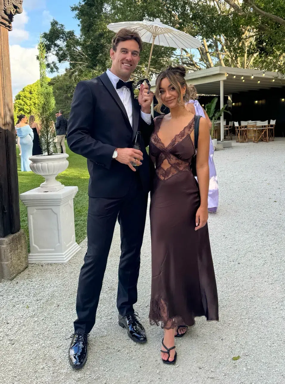 Sir the Label Aries Cut Out Gown Brown size OP for rent on The Volte - main image