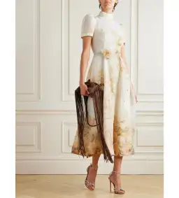 Zimmermann Memento Picnic Midi Dress in Rose Arbor Size 2 / AU 12