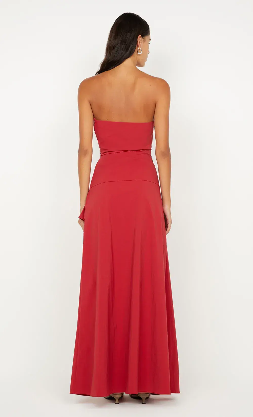 Bec & Bridge Dante Strapless Maxi Dress in Cherry Size 12 for rent on The Volte - main image