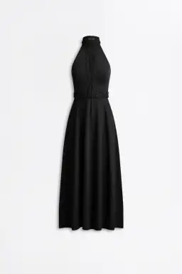 Scanlan Theodore Crepe Knit Daisy Sleeveless Midi Dress Black Size 8 for rent on The Volte - image 5