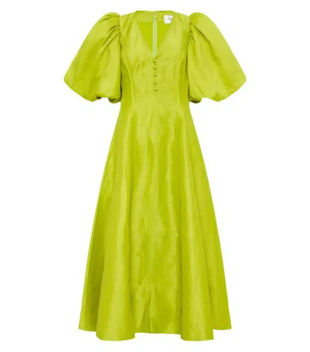 Aje Dusk Puff Sleeve Midi Dress Size AU 10 for rent on The Volte - main image