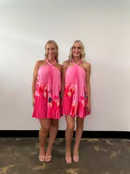 Acler Fixby Mini Dress Pink Floral Size 12 for rent on The Volte - image 1