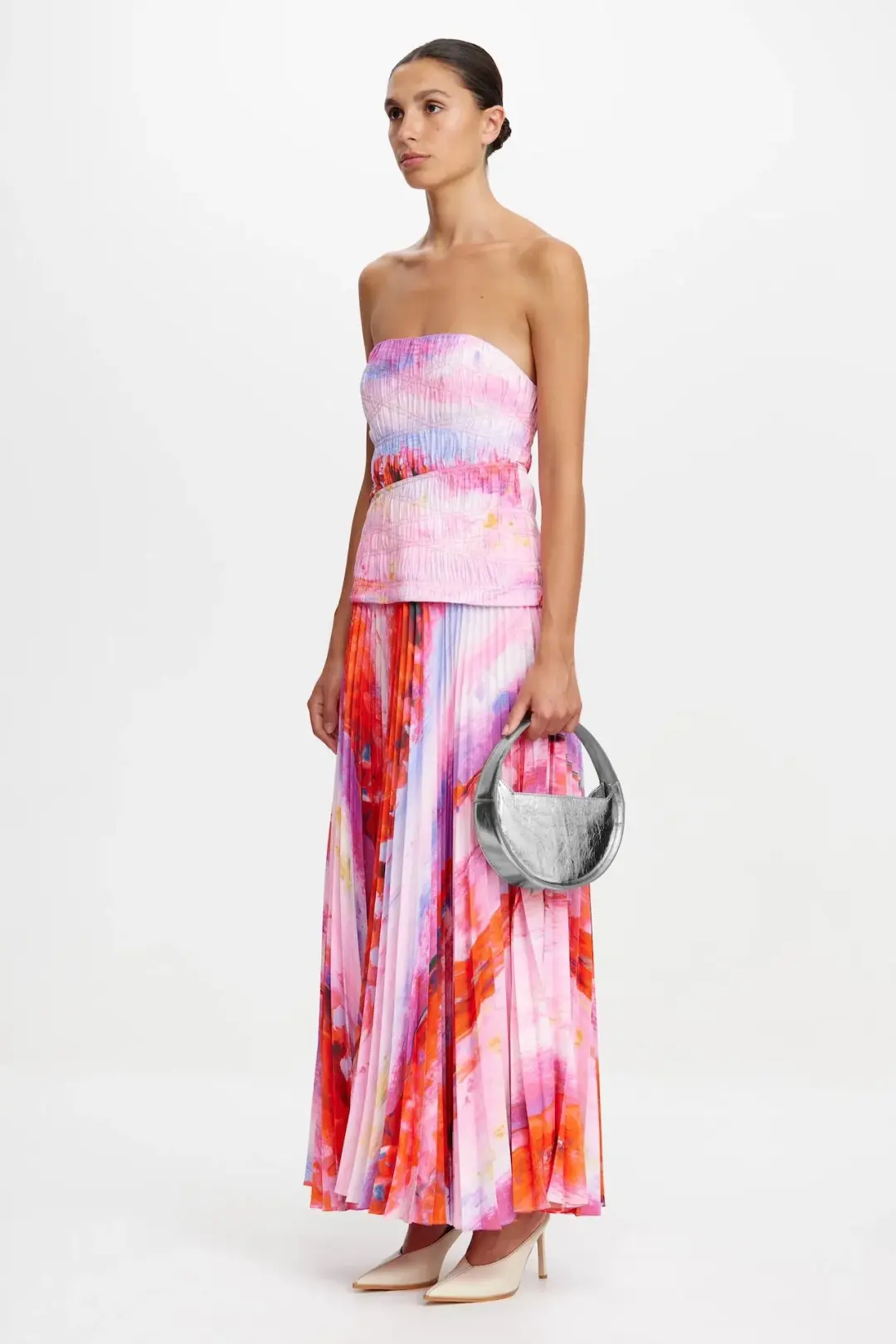 Acler Rockland Midi Dress in Violet Canvas Size AU 8 for rent on The Volte - main image