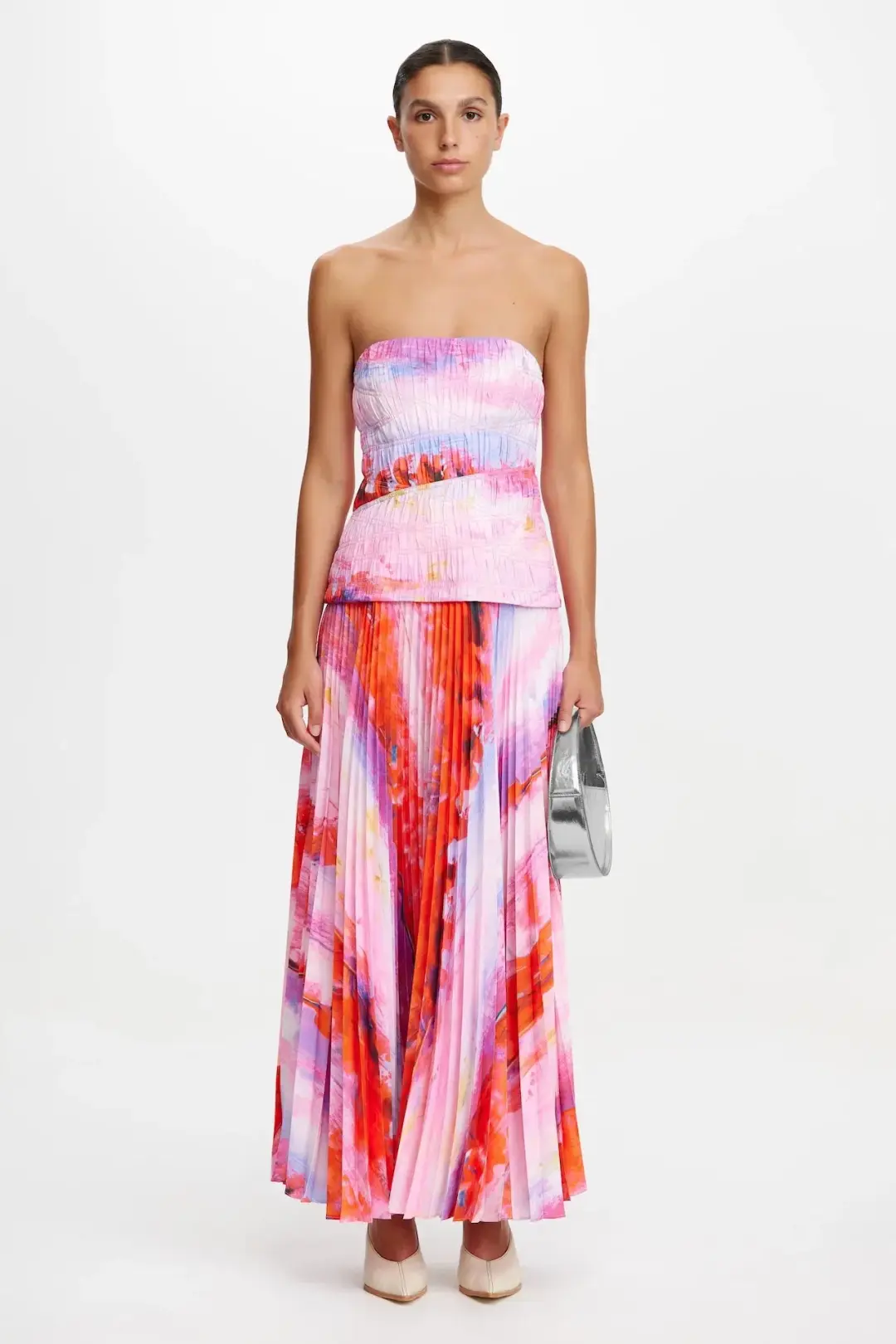 Acler Rockland Midi Dress in Violet Canvas Size AU 8 for rent on The Volte - main image