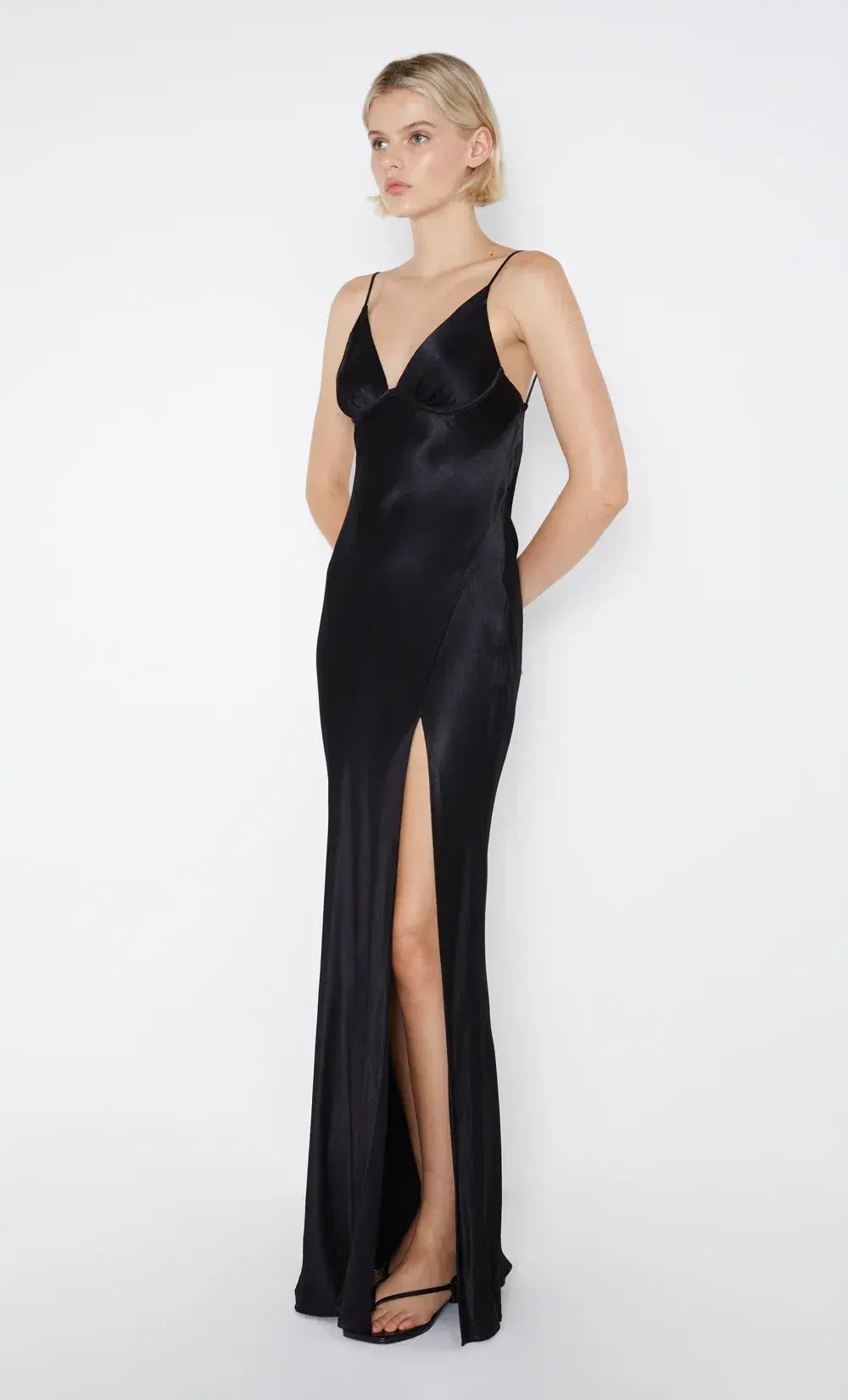 Bec & Bridge Ren Split Maxi Dress Black Size S / 8 for rent on The Volte - main image