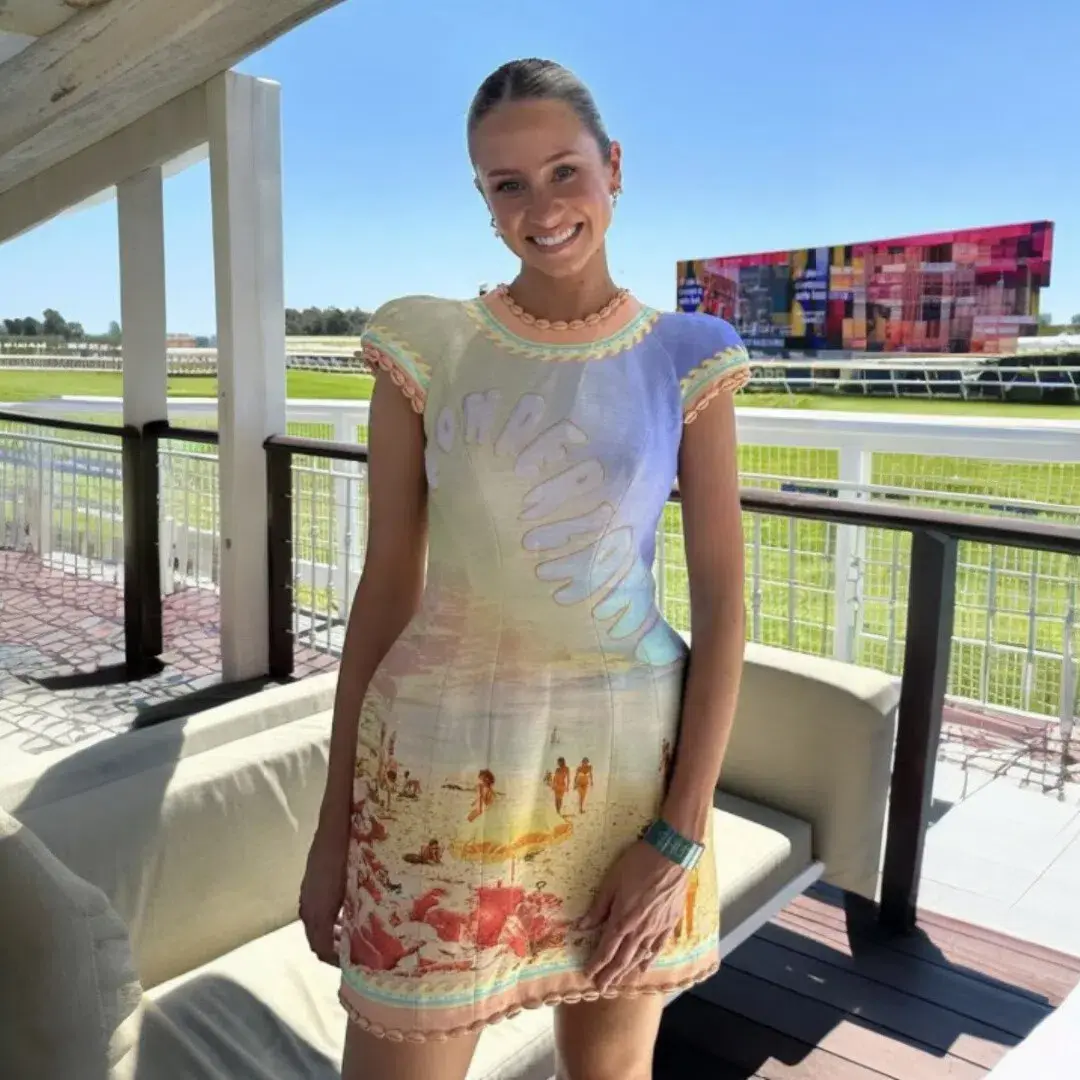 Zimmermann Coaster Structured Mini Dress Poster Print Size 2 / AU 12 for rent on The Volte - main image