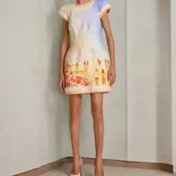 Zimmermann Coaster Structured Mini Dress Poster Print Size 2 / AU 12 for rent on The Volte - image 4