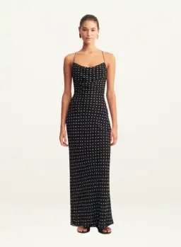 Shona Joy Houston Lace Back Maxi Dress Black Size 10 for rent on The Volte - image 1