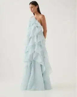 Aje Pandorea Layered Maxi Dress Silver Blue Size 10 for rent on The Volte - image 2