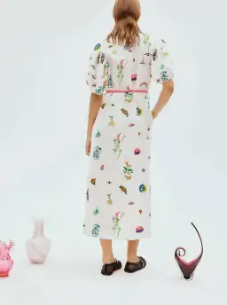 Alemais Atticus Embroidered Shirtdress White/Print Size 10 for rent on The Volte - image 5