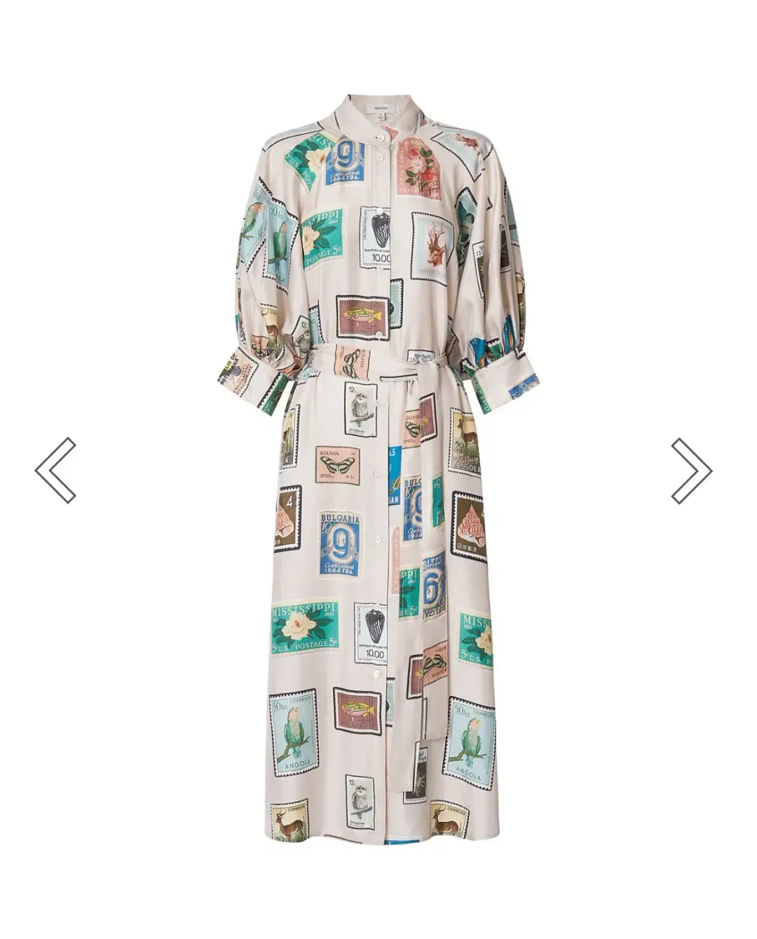 Oroton Stamp Print Dress Midi Size AU 10 for rent on The Volte - main image