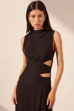 Shona Joy Claude Cut Out Dress black size 10 for rent on The Volte - image 2