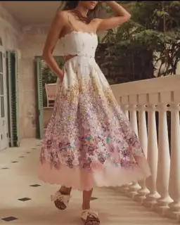 Zimmermann Jude Scallop Midi Dress Size AU 8 for rent on The Volte - image 5